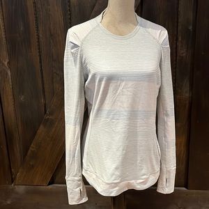 LAST CHANCE !!! Lululemon puckered shoulders striped soft long sleeve top